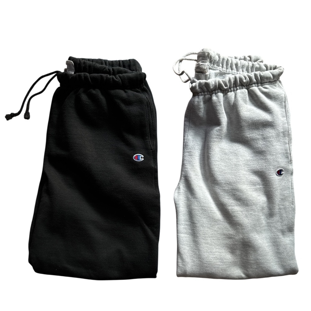Champion Men's Dual Pack Black and Gray Joggers